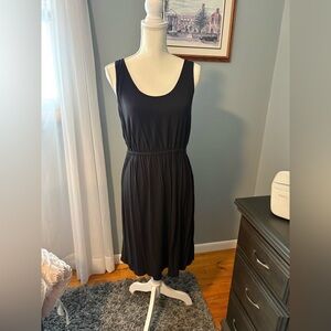 J. Crew Classic Black Midi Dress